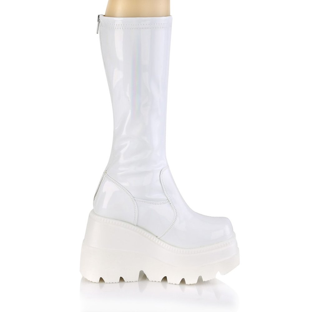 Gothic Platform Wedge Heel Knee High Boots - Picture 4 of 5
